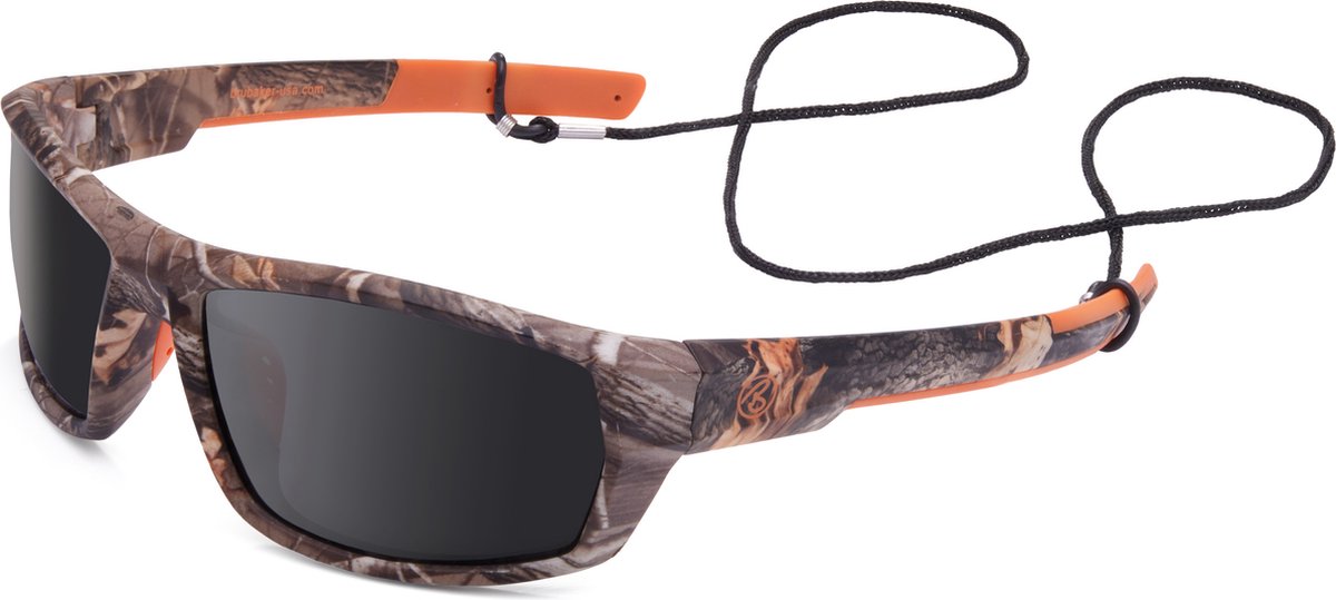 BRUBAKER | Zonnebril | Gepolariseerd | Camouflagemotief | Inclusief Beschermhoes | Donker