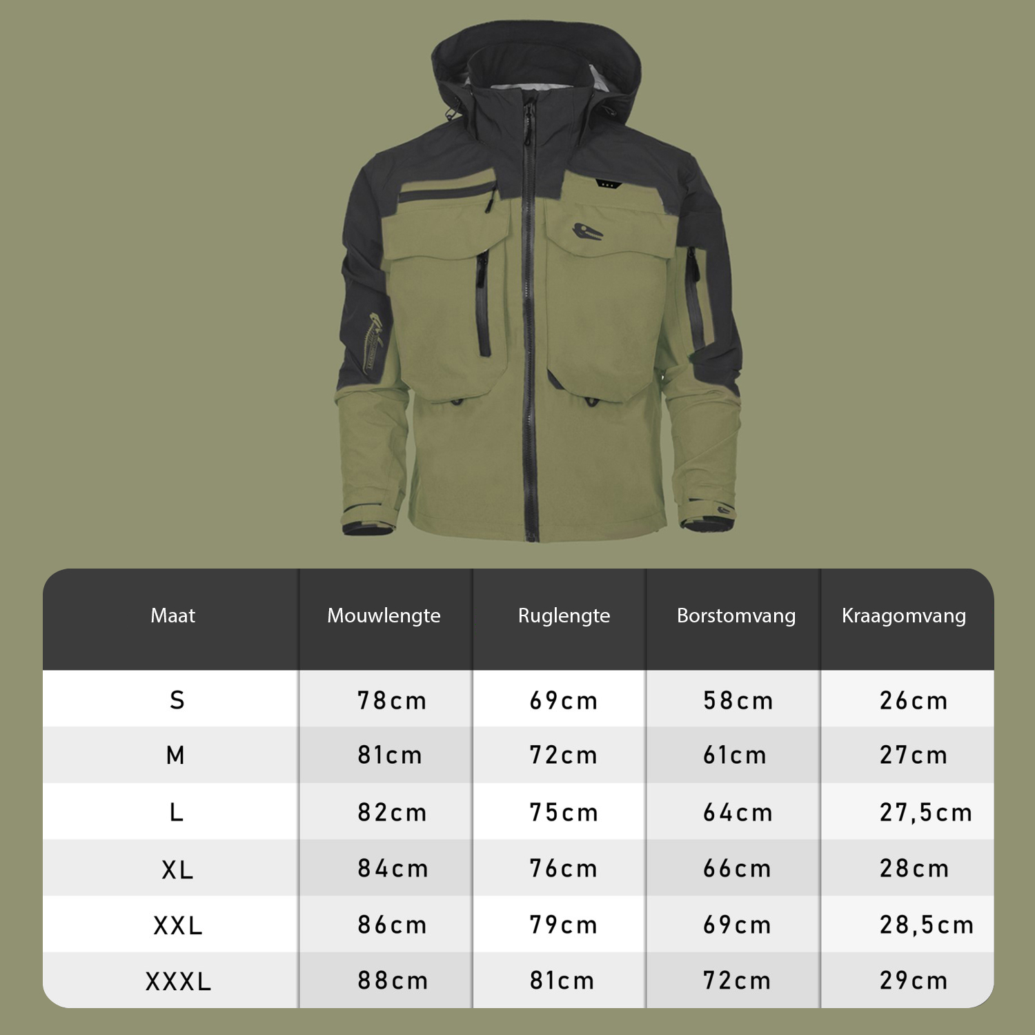 Legendfossil Outdoorjack Kenai - Waterdicht Outdoorjack - Fleecevoering - Winddicht - Desert Black _ XL