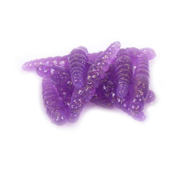 Libra Lures Largo Slim Larve | Purple Glitter | 3.4cm | 12 Stuks