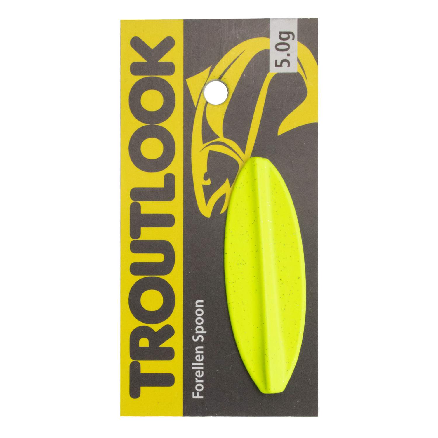 Troutlook - Hurricane - Inline Spoon - 5cm - 5gr - Black/Yellow UV