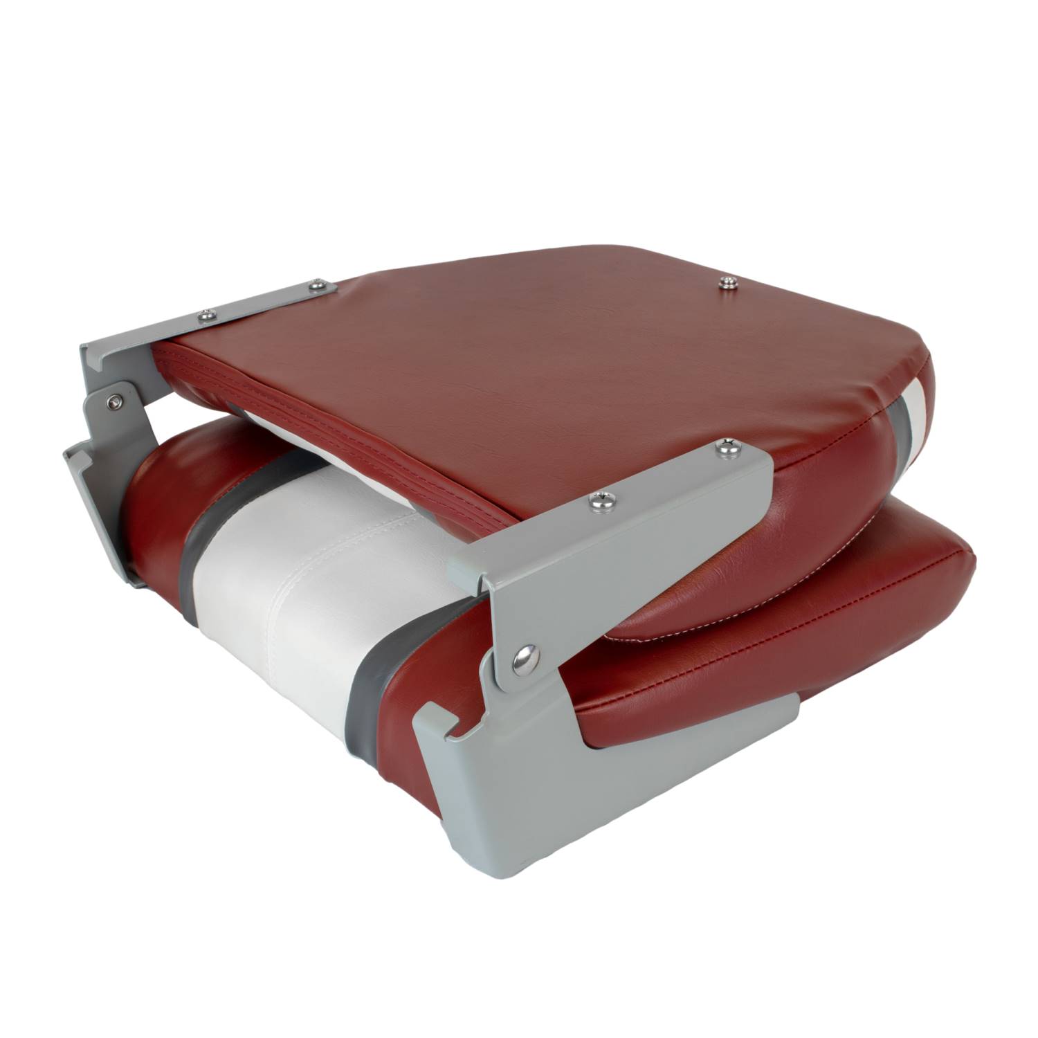 Waterside Captain Deluxe Boatseat | Rood/Wit | Bootstoel