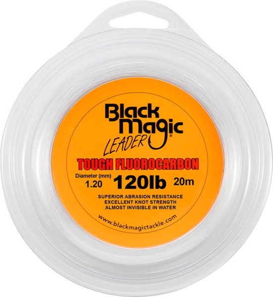 Black Magic Tough | Fluorocarbon | Trace | 100lbs | 1.00mm | 25m | Spoel