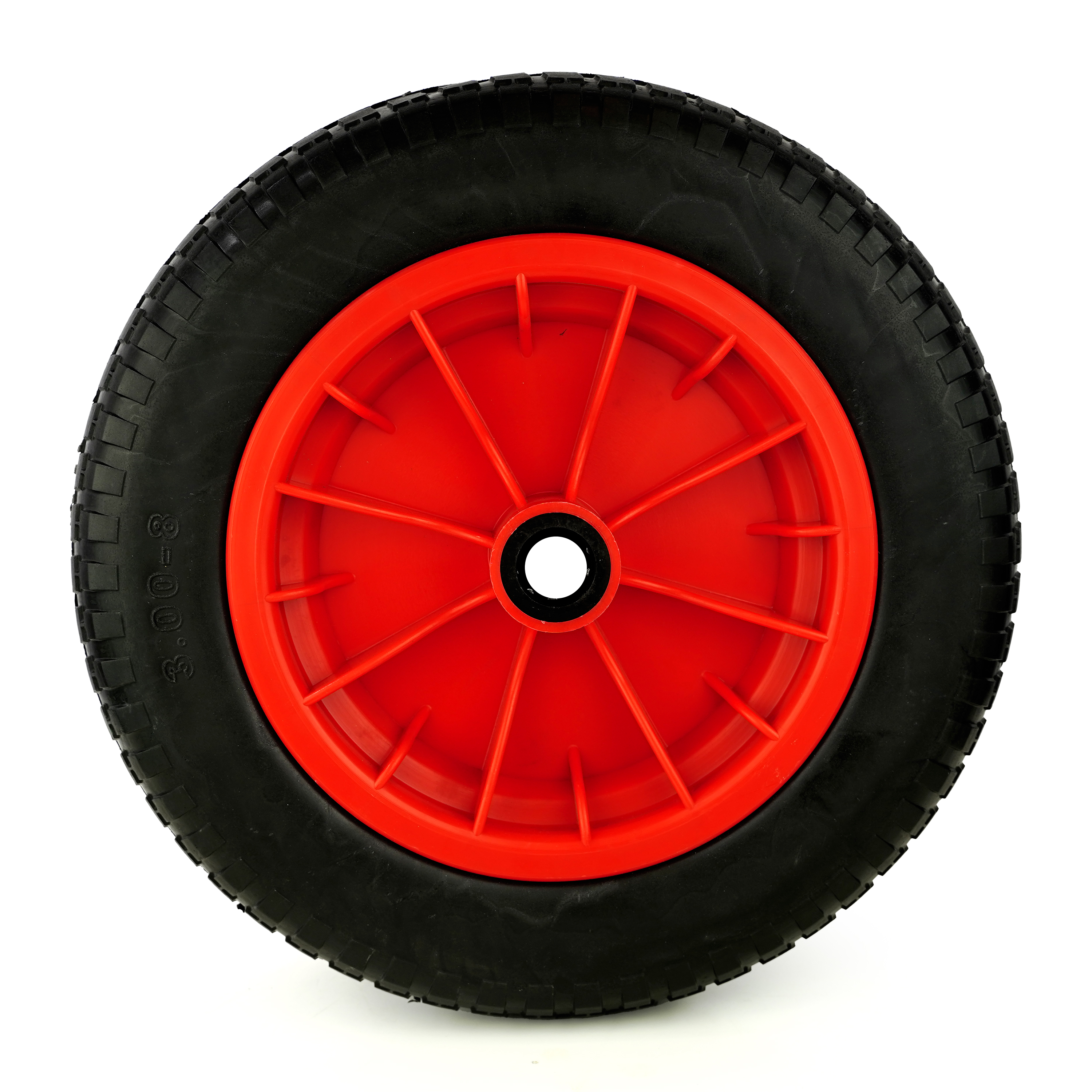 Kruiwagenwiel - PU Anti Lek - 380 x 68mm - Asmaat 14, 16, 20 en 25mm - Zwart