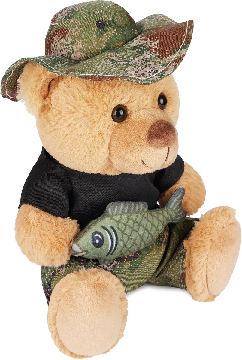 BRUBAKER Teddybeer Visser met Vis en Vissershoed