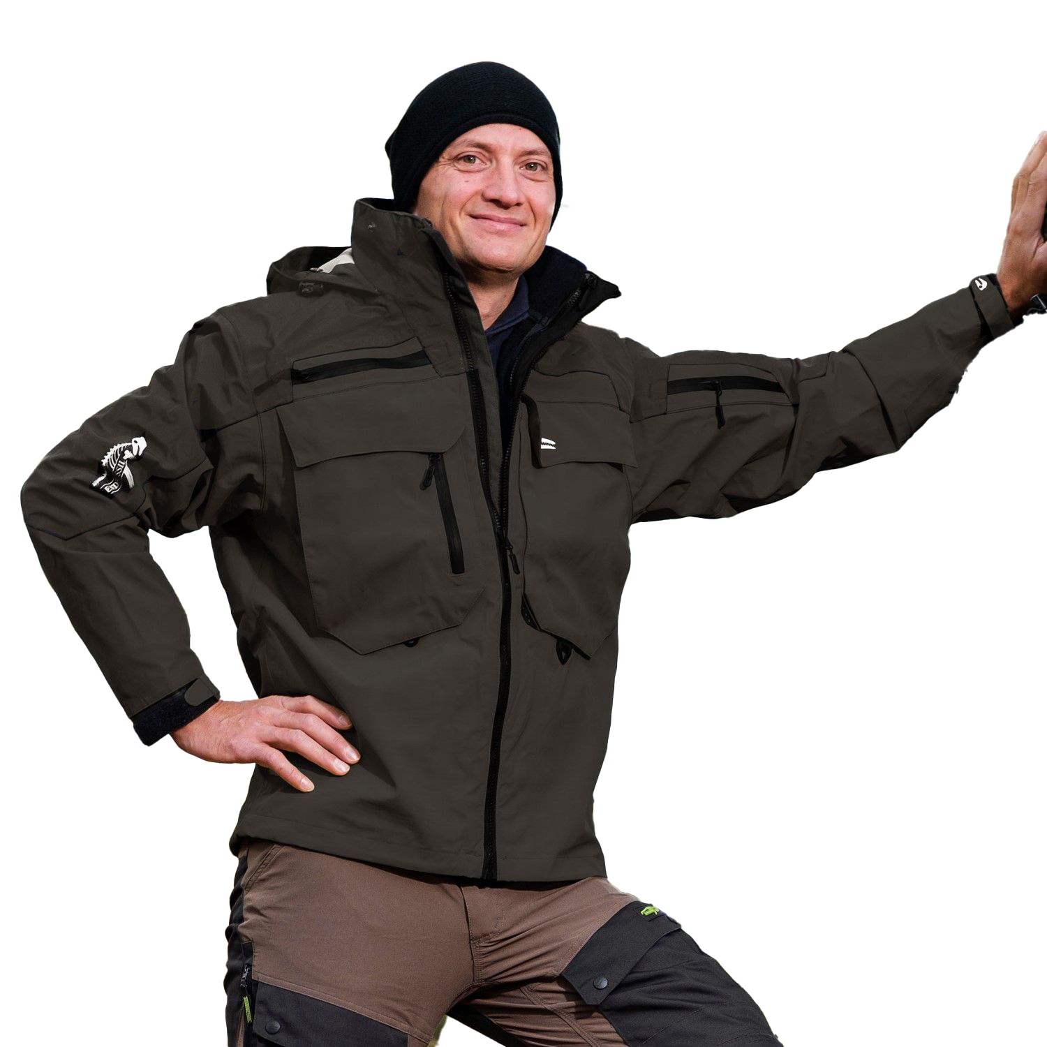 Legendfossil Outdoorjack Kenai - Waterdicht Outdoorjack - Fleecevoering - Winddicht - Graphit Black - L