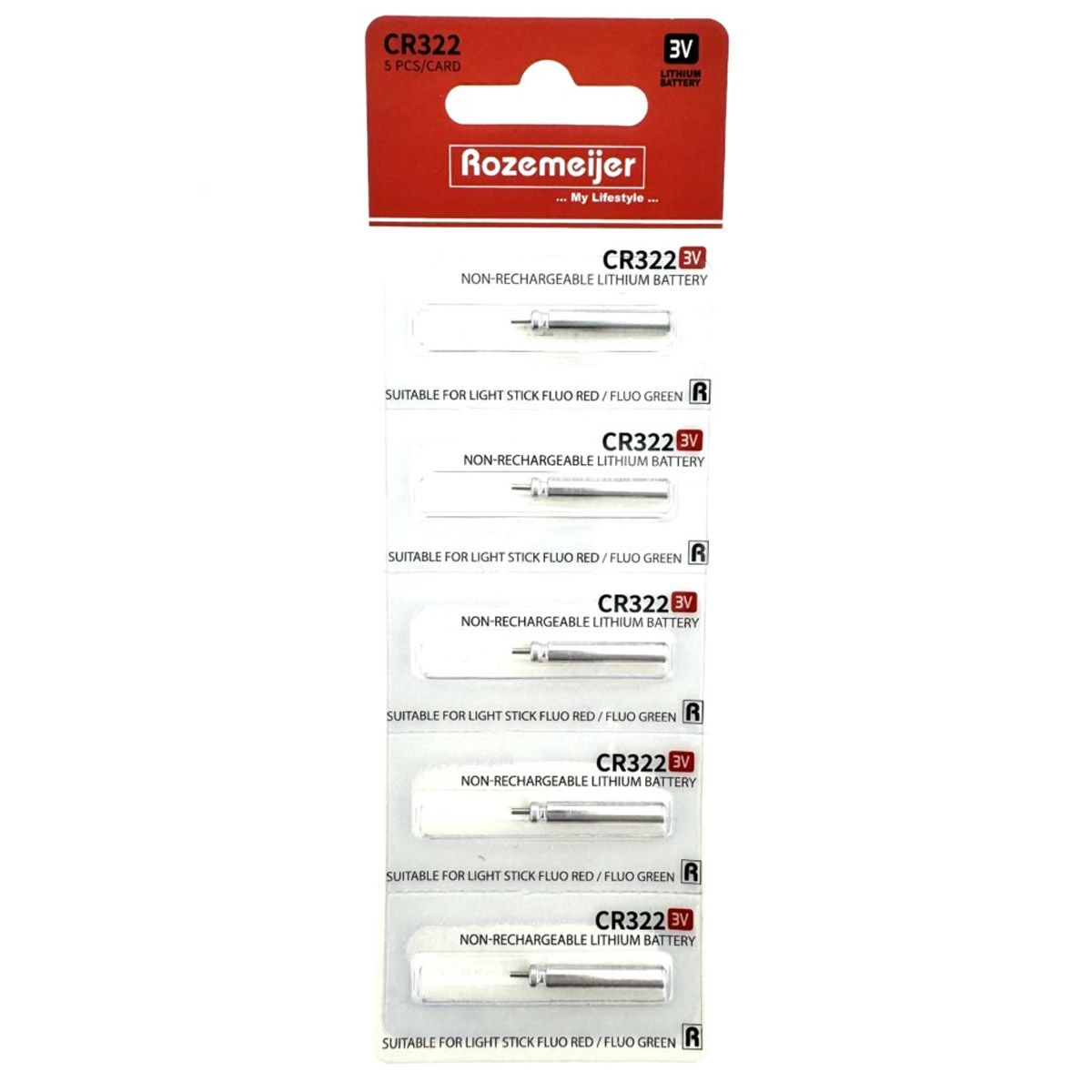 Rozemeijer CR322 Lithium Battery Pack - 5pcs - non-rechargeable