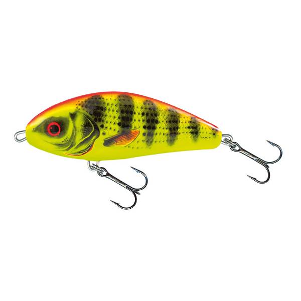 Salmo Fatso schwimmend | Jerkbait | Heller Barsch | 10cm