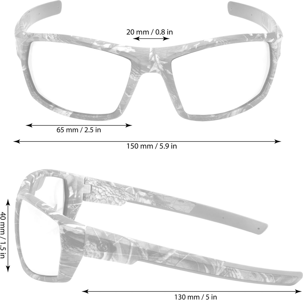  BRUBAKER | Sonnenbrille | Polarisiert | Tarnmuster | Inkl. Etui