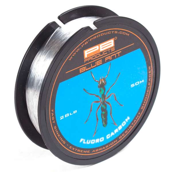 PB Products Blue Ant Fluoro Carbon Vorfachmaterial | 28 Pfund | 50m