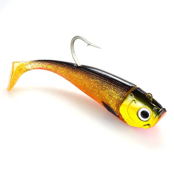 Team Deep Sea Saltwater Jig Shad | 24cm | 400g | 1 Kopf + 2 Shads Golden Joker