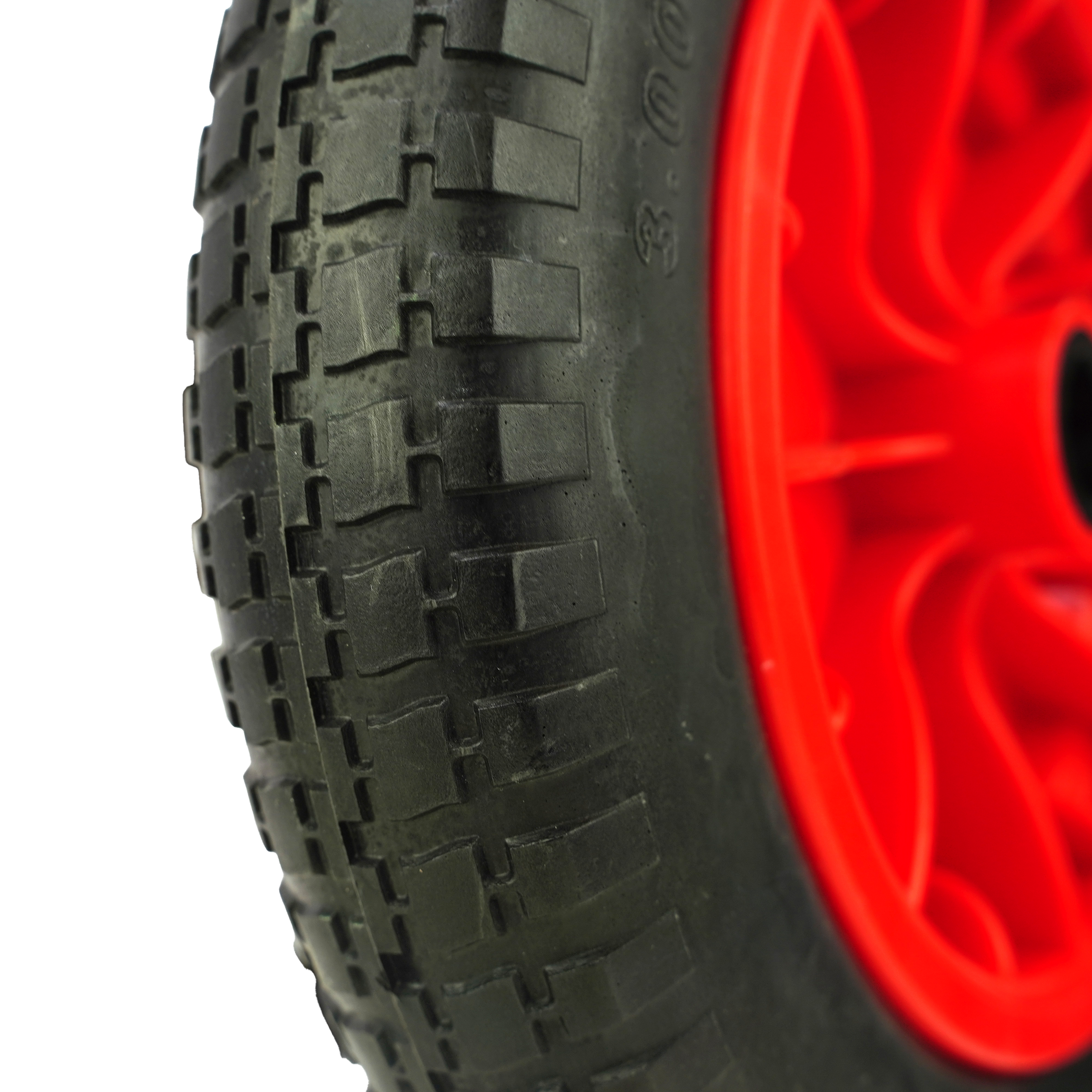 Kruiwagenwiel - PU Anti Lek - 380 x 68mm - Asmaat 14, 16, 20 en 25mm - Zwart