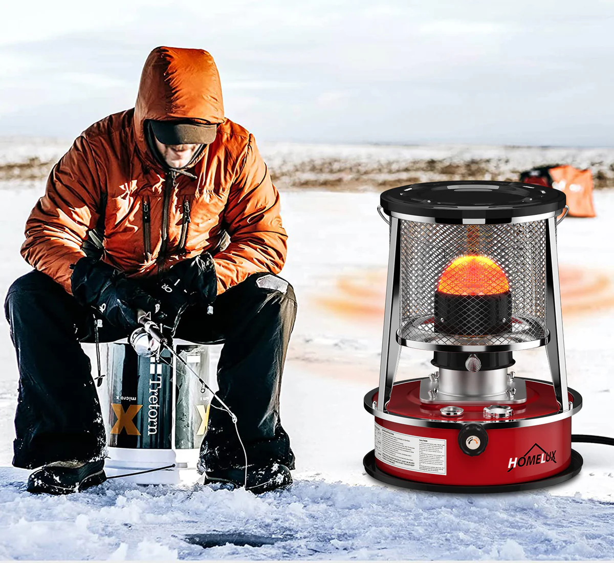 Homelux Petroleumkachel met Draagtas – Compacte Noodkachel voor Binnen en Buiten – 2600W – Inclusief Brandstofpeilmeter