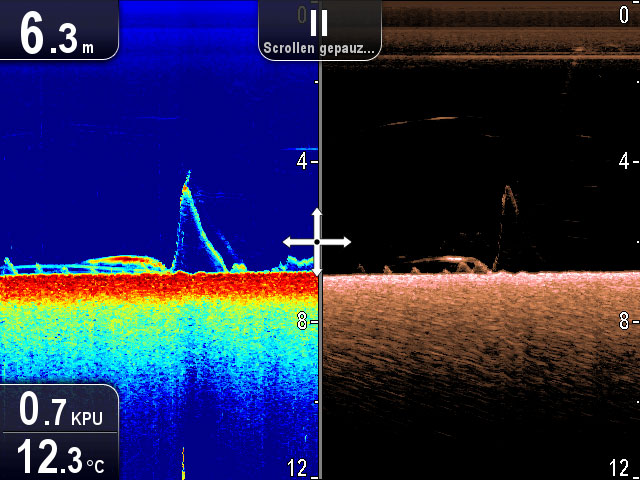 Fishfinder met touchscreen