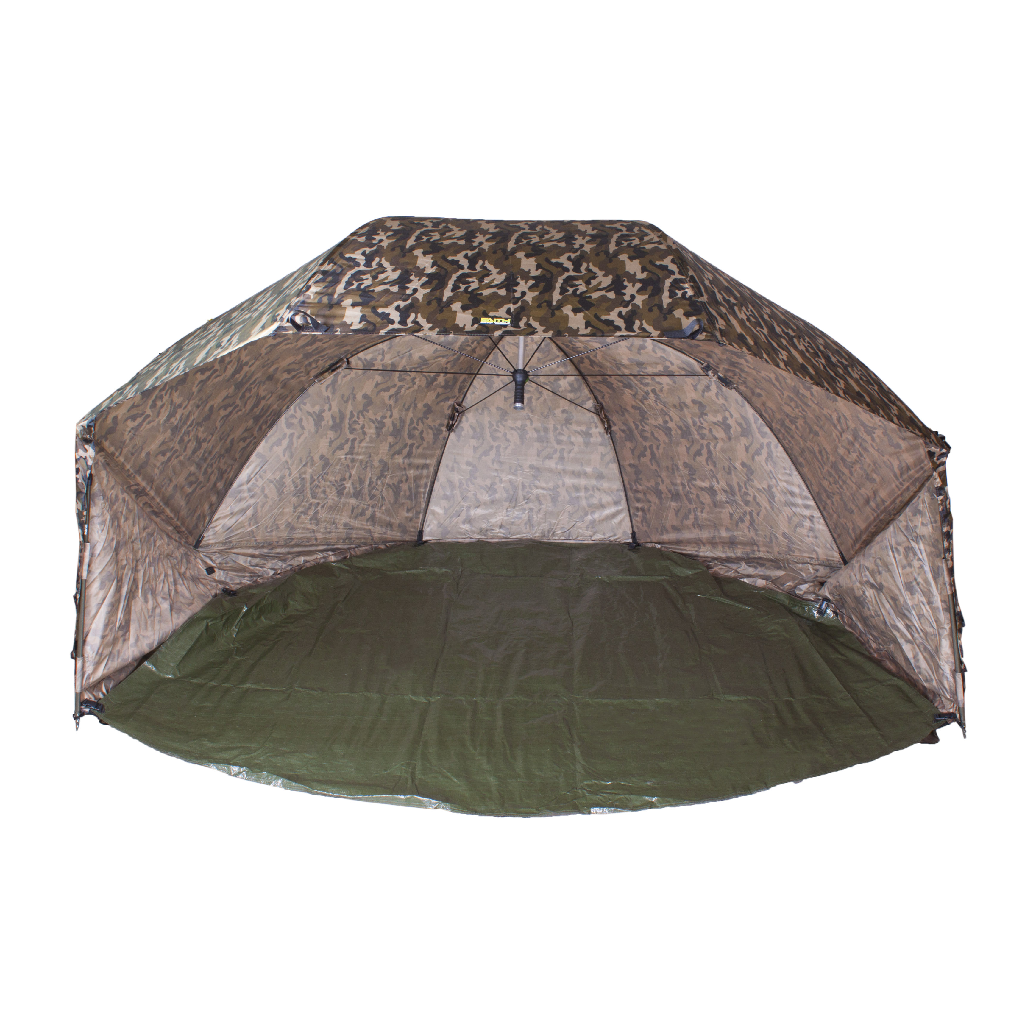 Faith Oval Brolly | 60 Inch | Oval Paraplu | Shelter | Incl. Grondzeil en Stormpalen | 3.00m |  Camouflage 