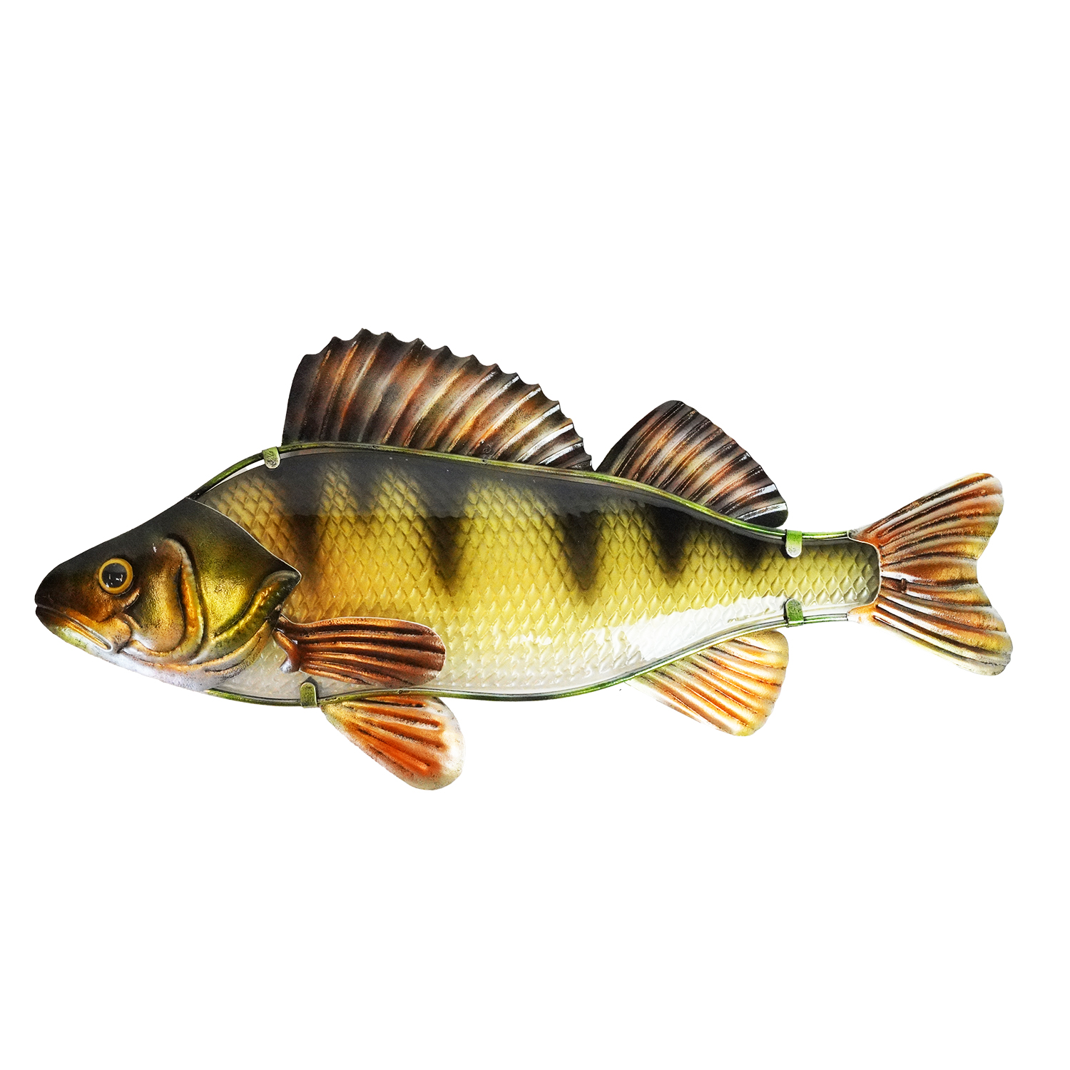 Eurocatch  Baars  Muurdecoratie - 40cm  - 3-D  Metaal en Glas - kunst -Cadeau Tip