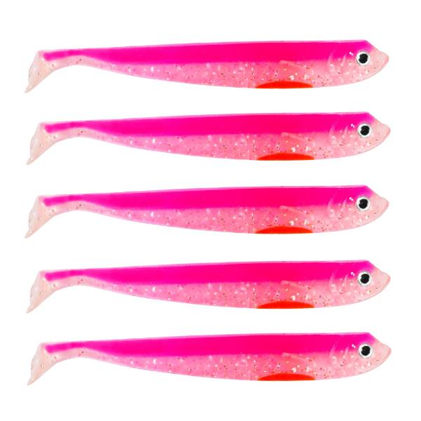 Eurocatch Fishing Zander Gummifisch | Shad | UV Pink | 12cm | 5st