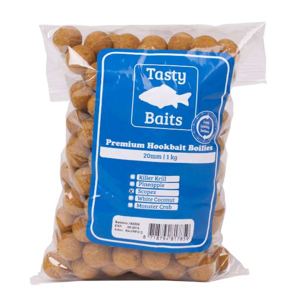 Tasty Baits Hookbait Boilies | Scopex | 20mm | 1kg