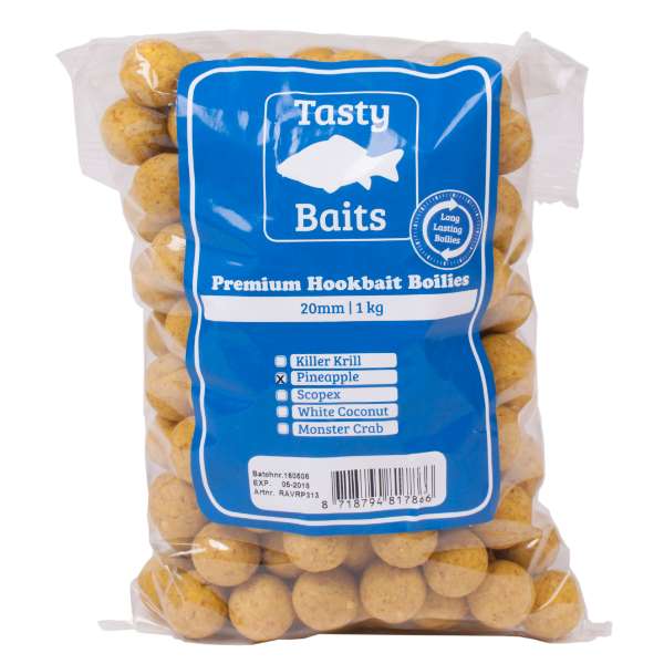 Tasty Baits Hookbait Boilies | Pineapple | 20mm | 1kg