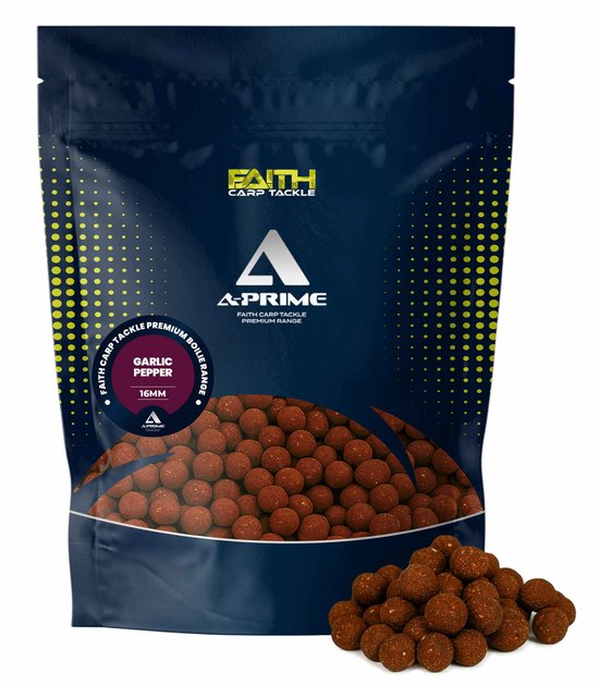 Faith A-Prime Boilie - 5kg - 20mm - Garlic/Pepper