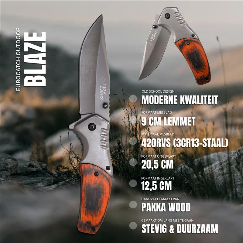 Eurocatch Blaze Zakmes - 420RVS Lemmet - 4,5"