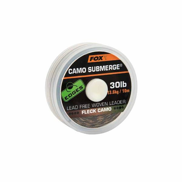 Fox Edges Submerge Camouflage Lead Free Woven Leader | 30lb | 10m