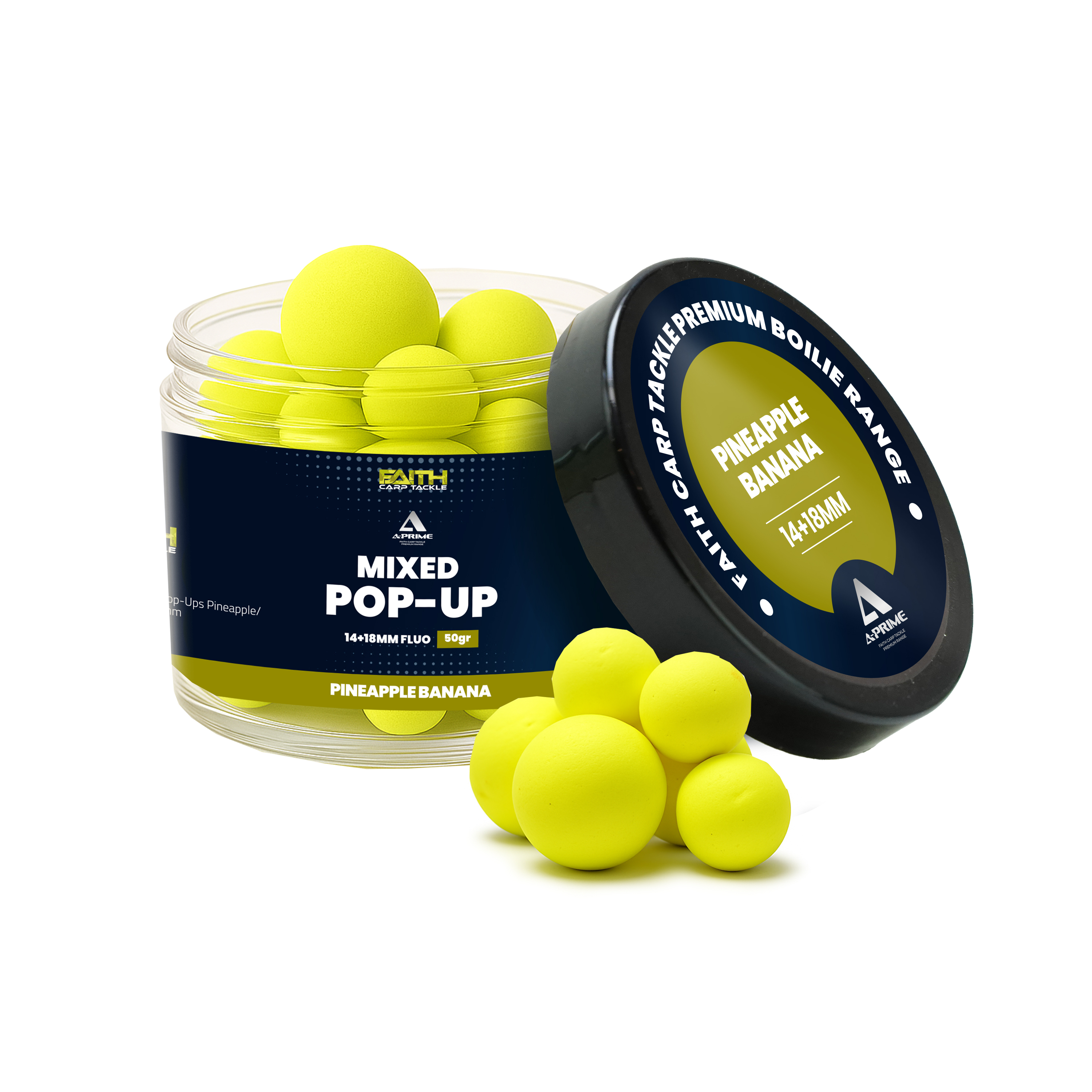 Faith A-Prime Pop-Ups - 14+18mm  - 150ml - Banana/Pineapple
