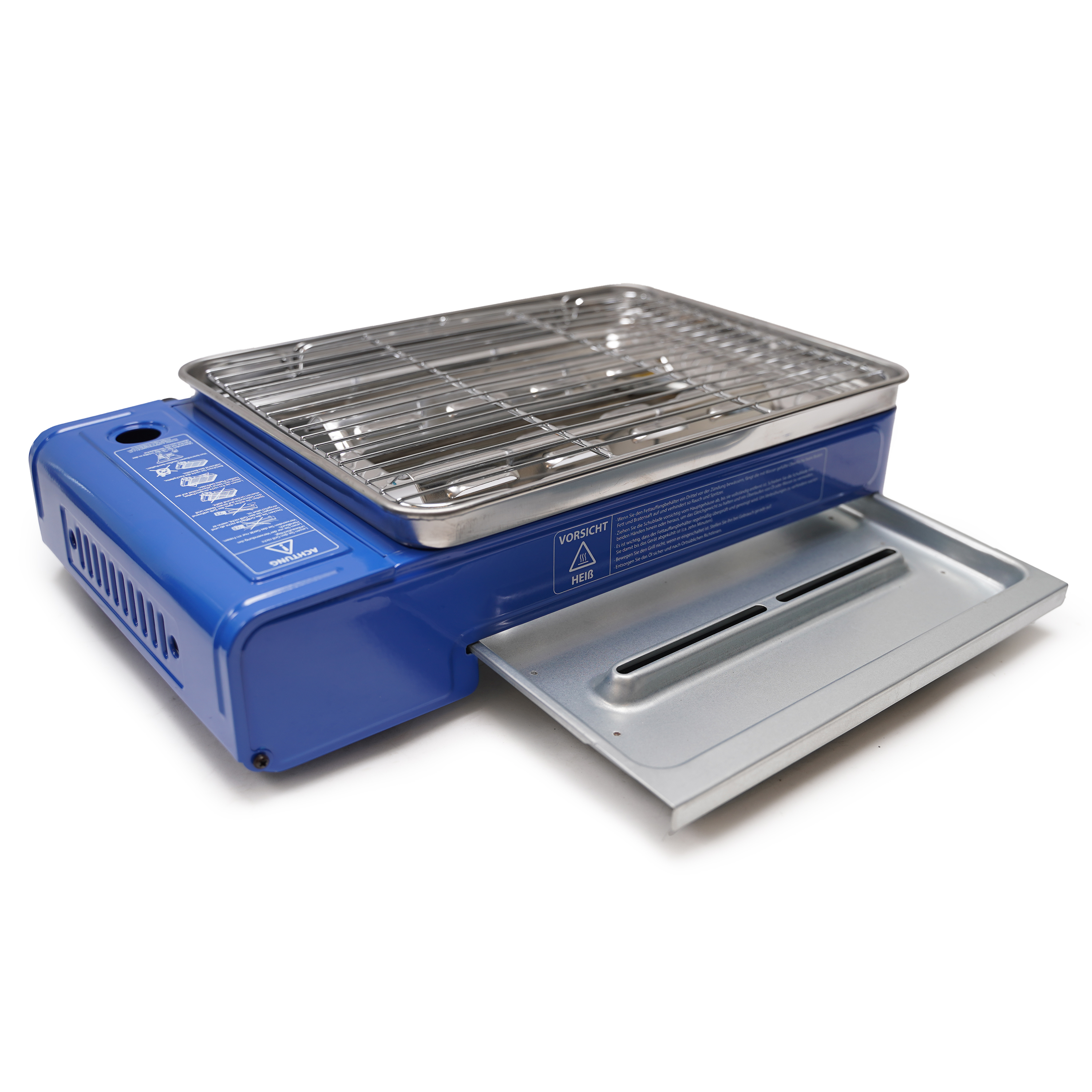 Eurocatch Butaangas Camping Grill Evergrill - Gas Barbecue - Camping Kooktoestel - Tafelgrill - Tafelbarbecue - Incl. 4 Gasbussen