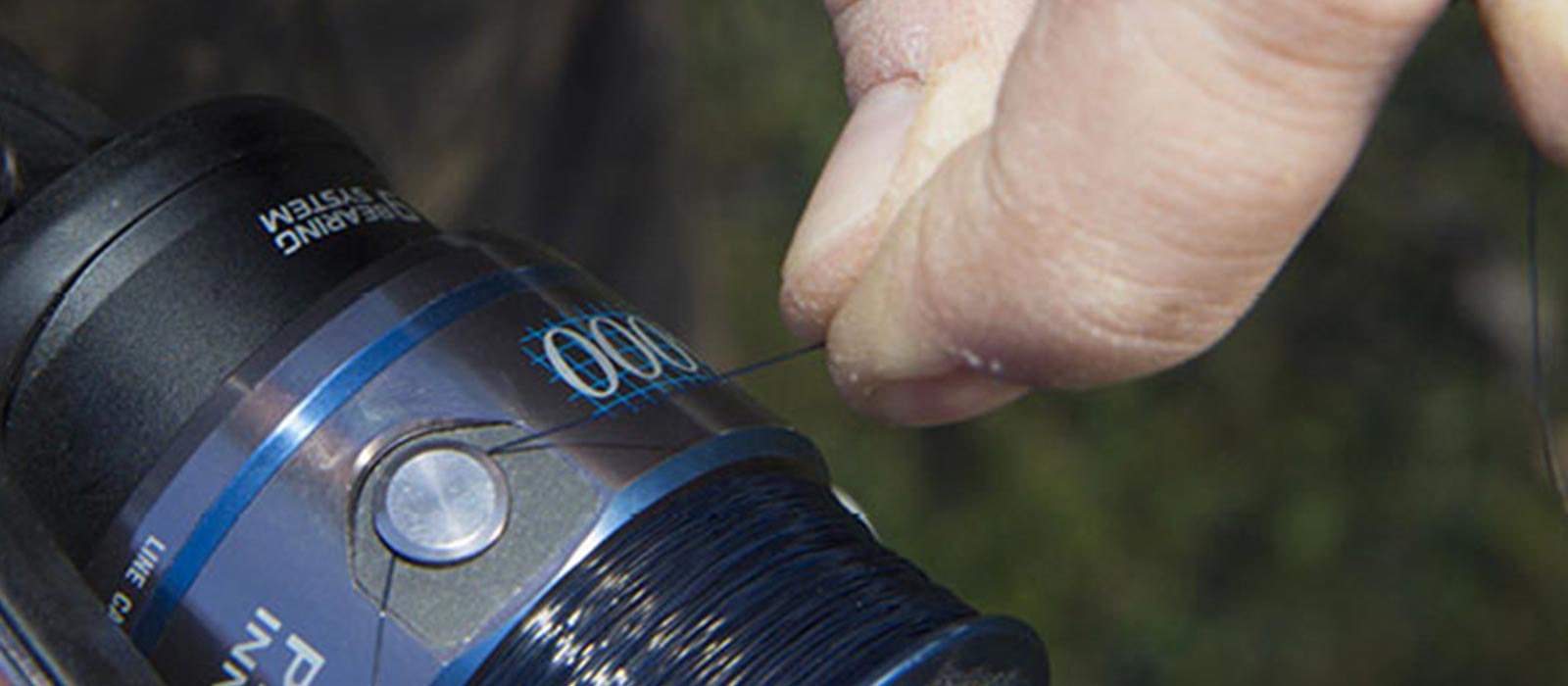 Nylon vislijn achter lijnclip