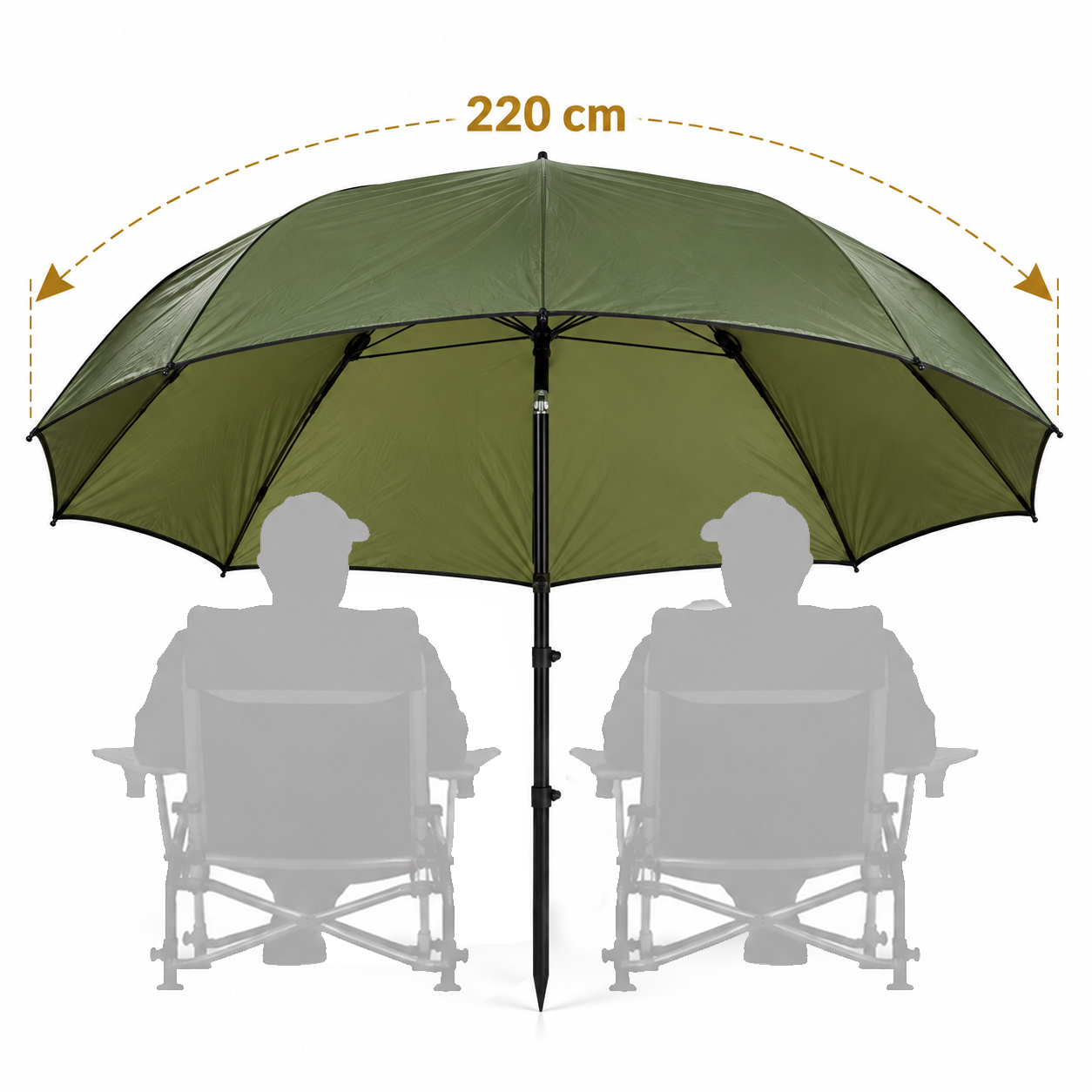Traxis Eco Regenschirm + Reißverschlusszelt - 1.80m -  Grün