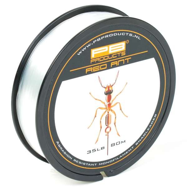 PB Products Red Ant Snagleader | Clear | 35lb | 80m