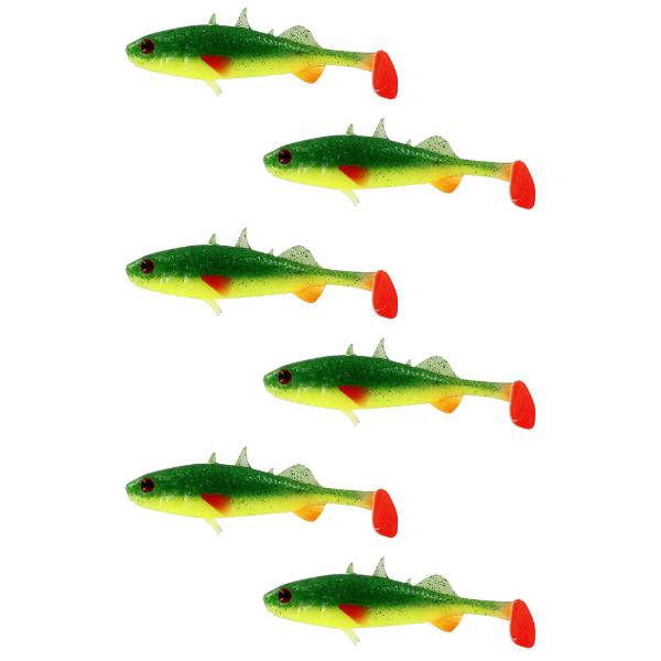 Stanley the Stickleback Shadtail 5.5cm 1.5g Fireflake 6pcs