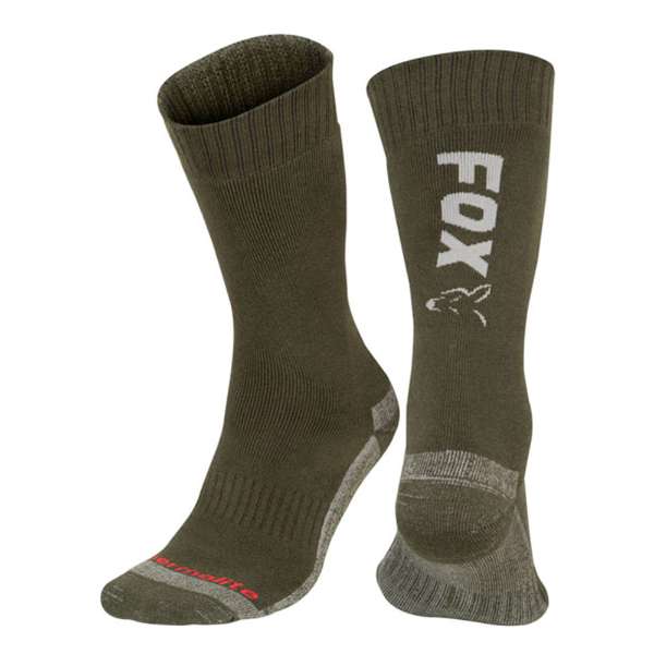Fox Grün/Silber Thermolite Lange Socke | Größe 40-43