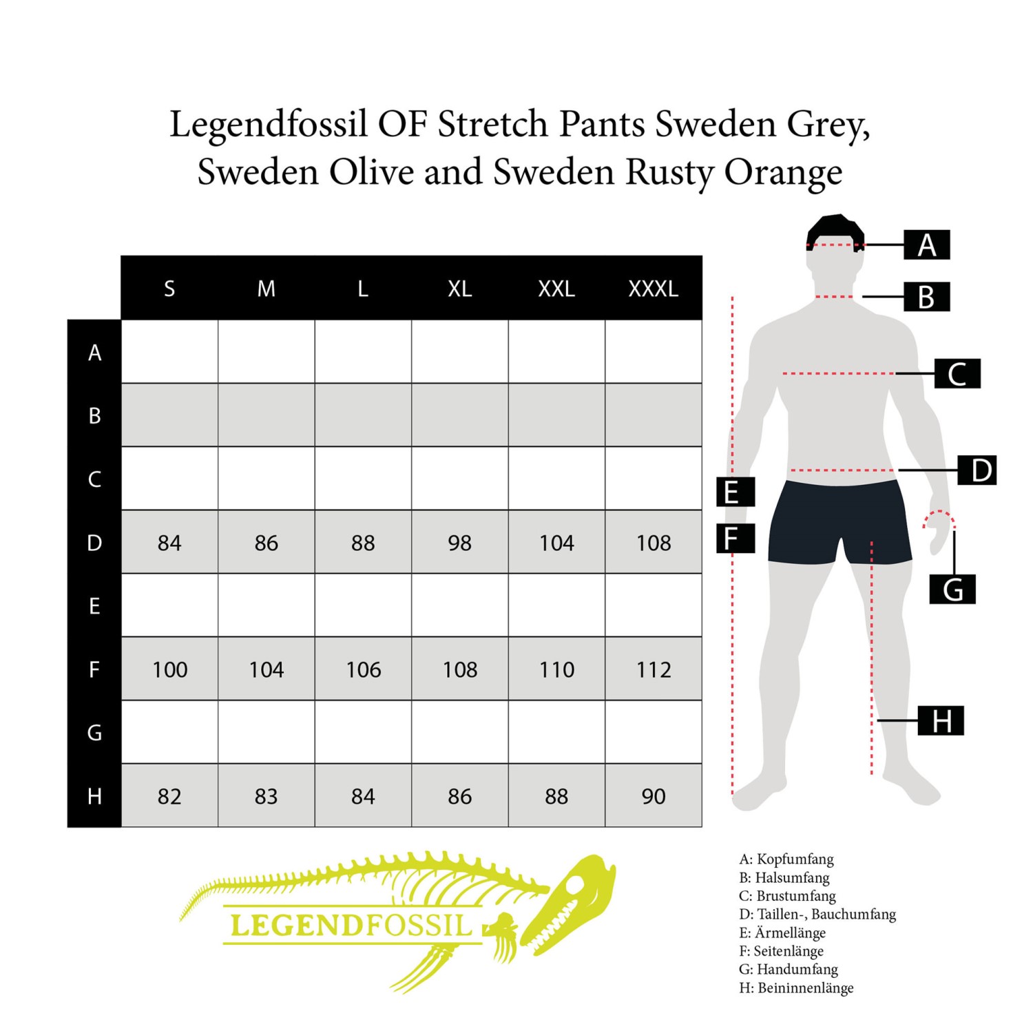 Legendfossil - OF Stretch Pants Sweden - Outdoorbroek - Grey - XXL