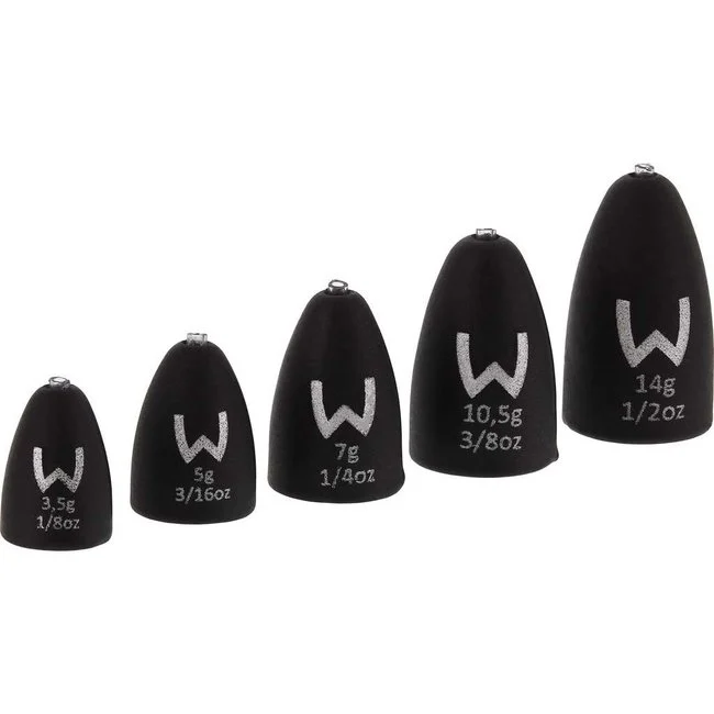 Westin Tungsten Bullet Weights - 7g - Matte Black - 3Pcs