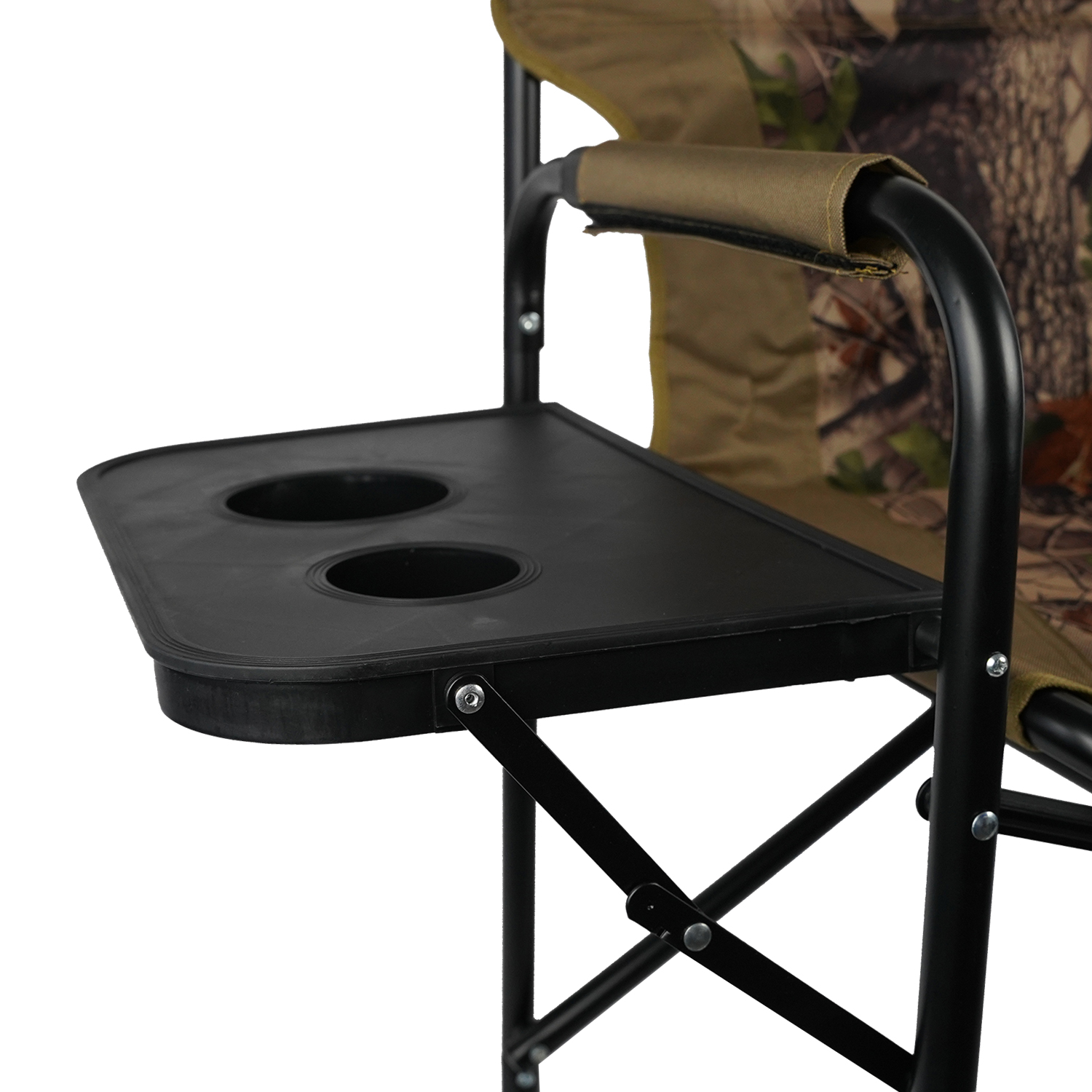 Eurocatch | Opvouwbare Campingstoel Met zijtafel | Camouflage | Directors Chair