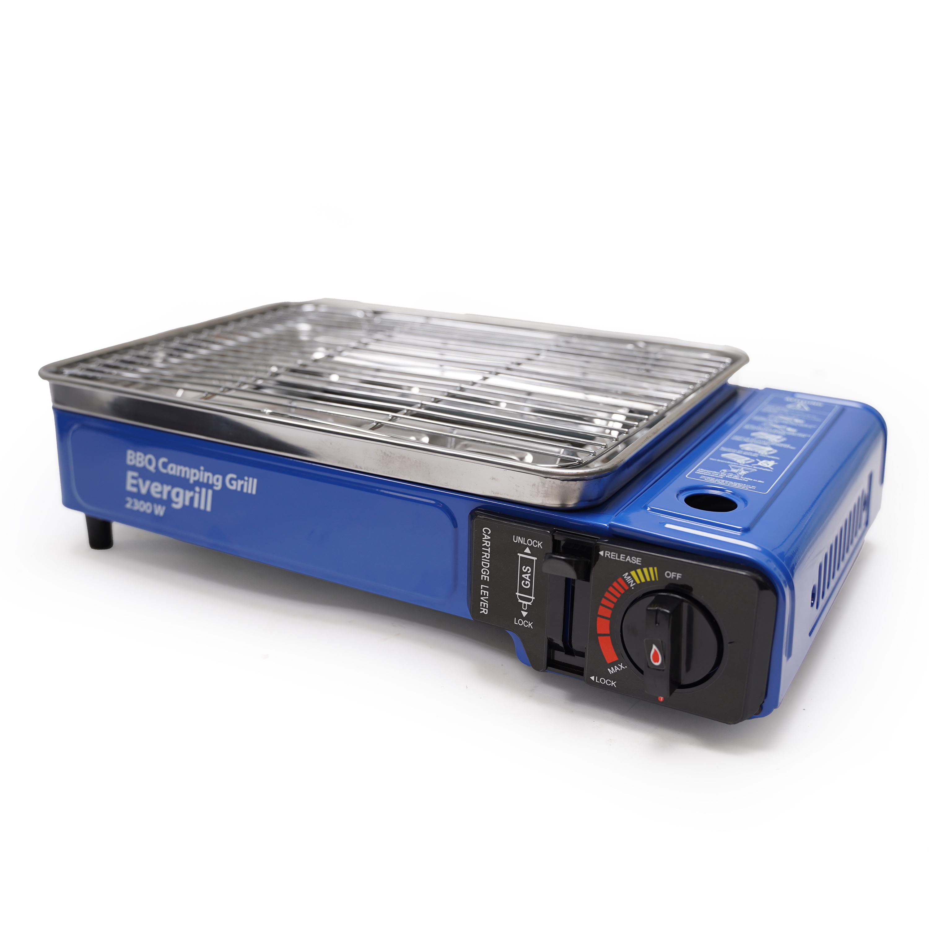 Eurocatch Butaangas Camping Grill Evergrill - Gas Barbecue - Camping Kooktoestel - Tafelgrill - Tafelbarbecue - Incl. 4 Gasbussen