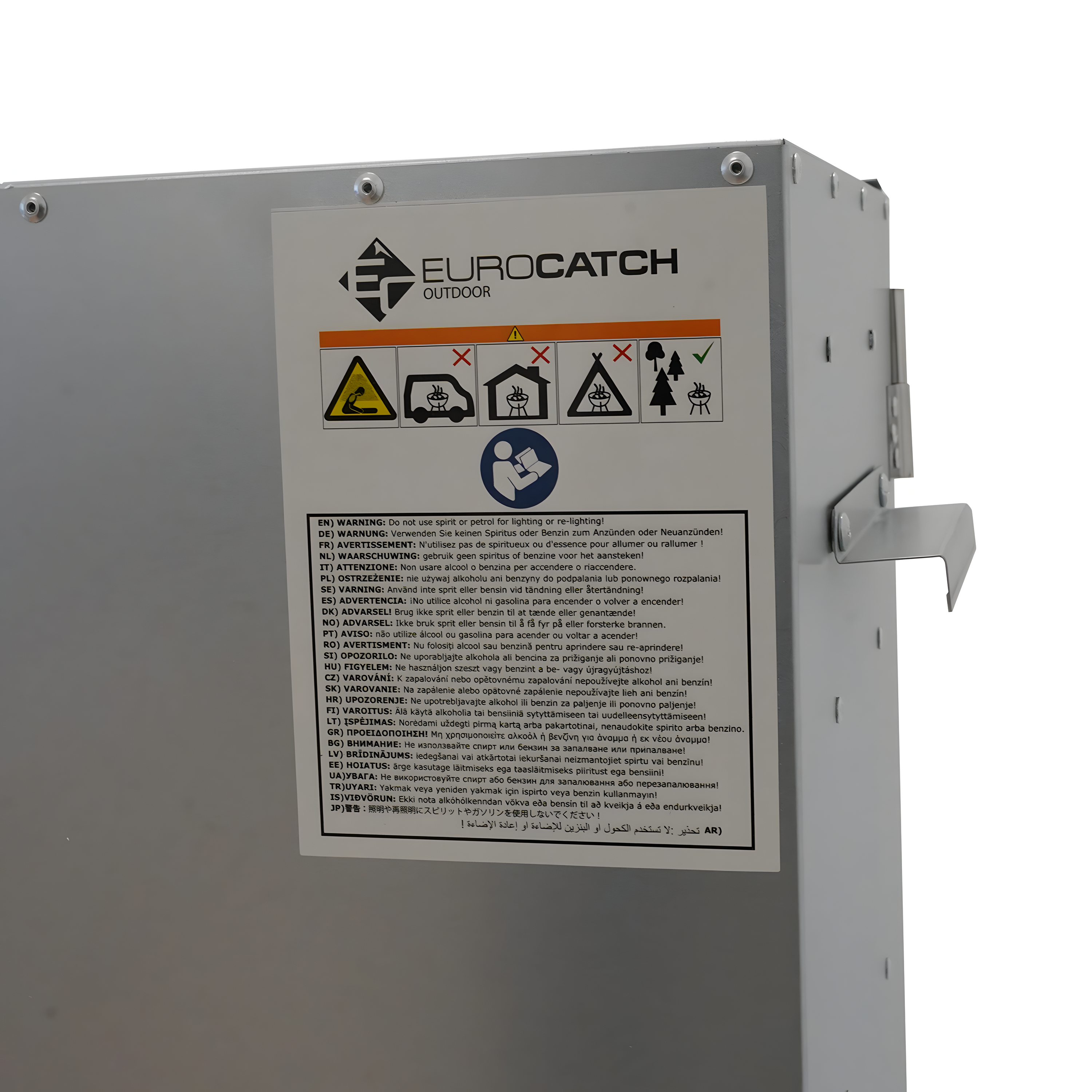 EuroCatch Rookoven  Big One - 120x44x28cm - Incl. Thermometer - Rookhaken - RVS Roosters