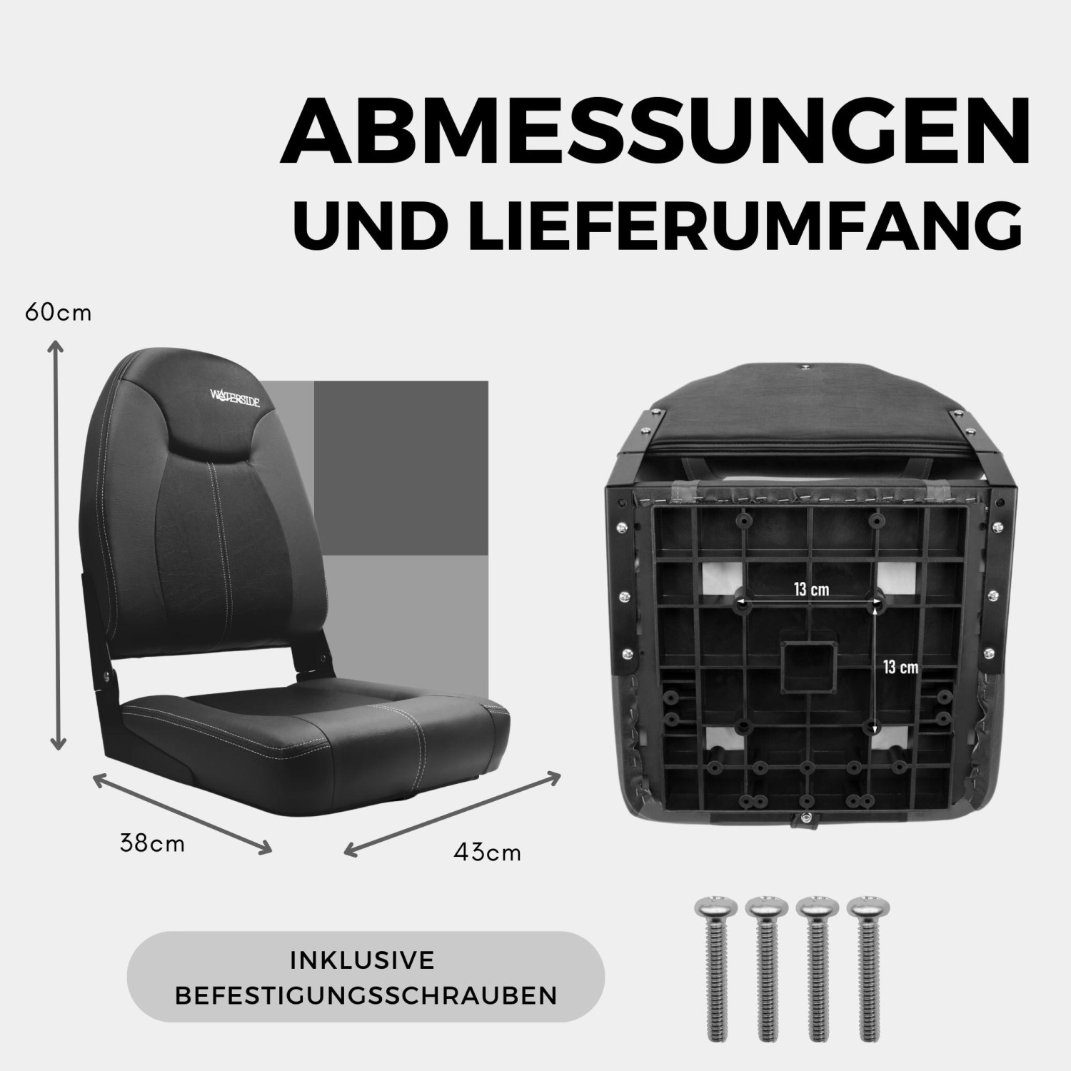 Waterside - Luxus High Back - Bootstoel - Adam - Dark Series