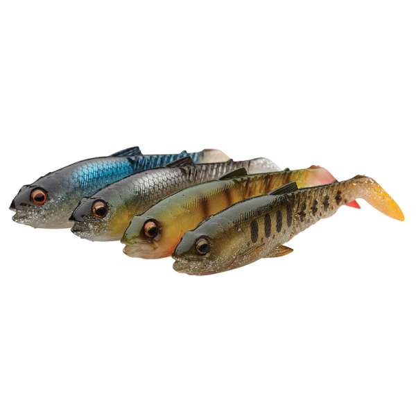 Savage Gear Craft Cannibal Paddletail | Shad | Clear Water Mix | 12.5cm | 20g | 4 Stuks