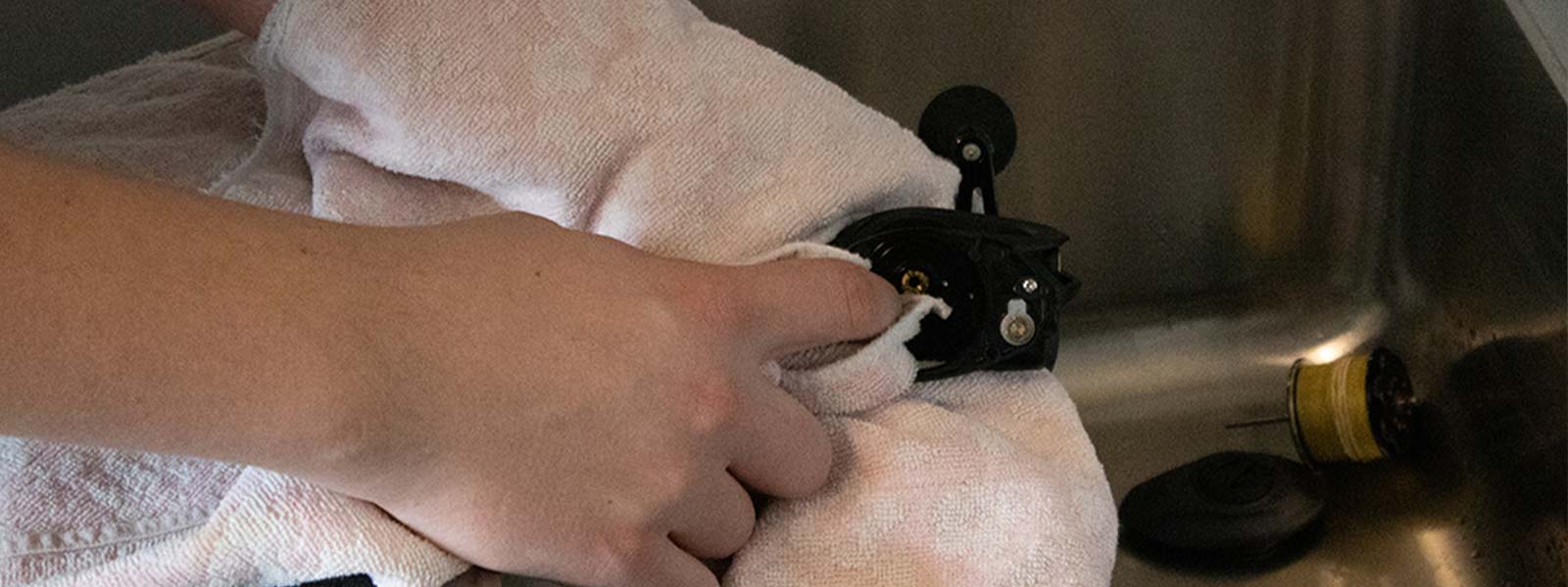 laatste druppels weghalen reel onderhoud