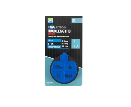 Preston Revalution Hooklengths - N-20 -  Size 12