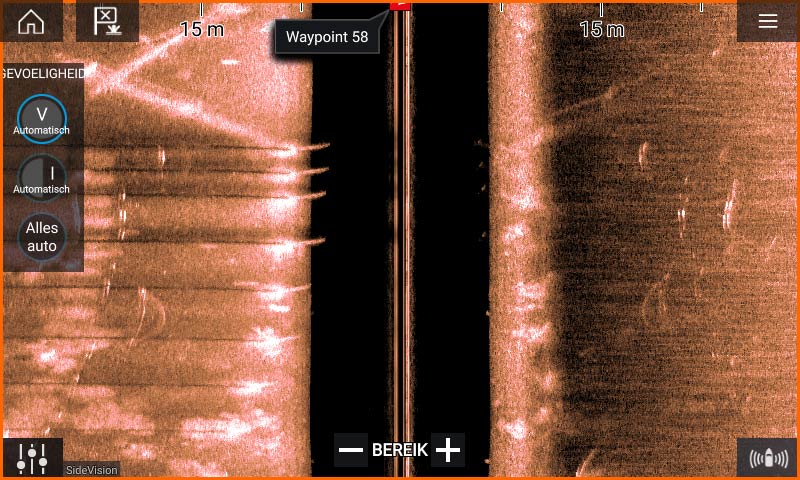 Fishfinder met sidescan