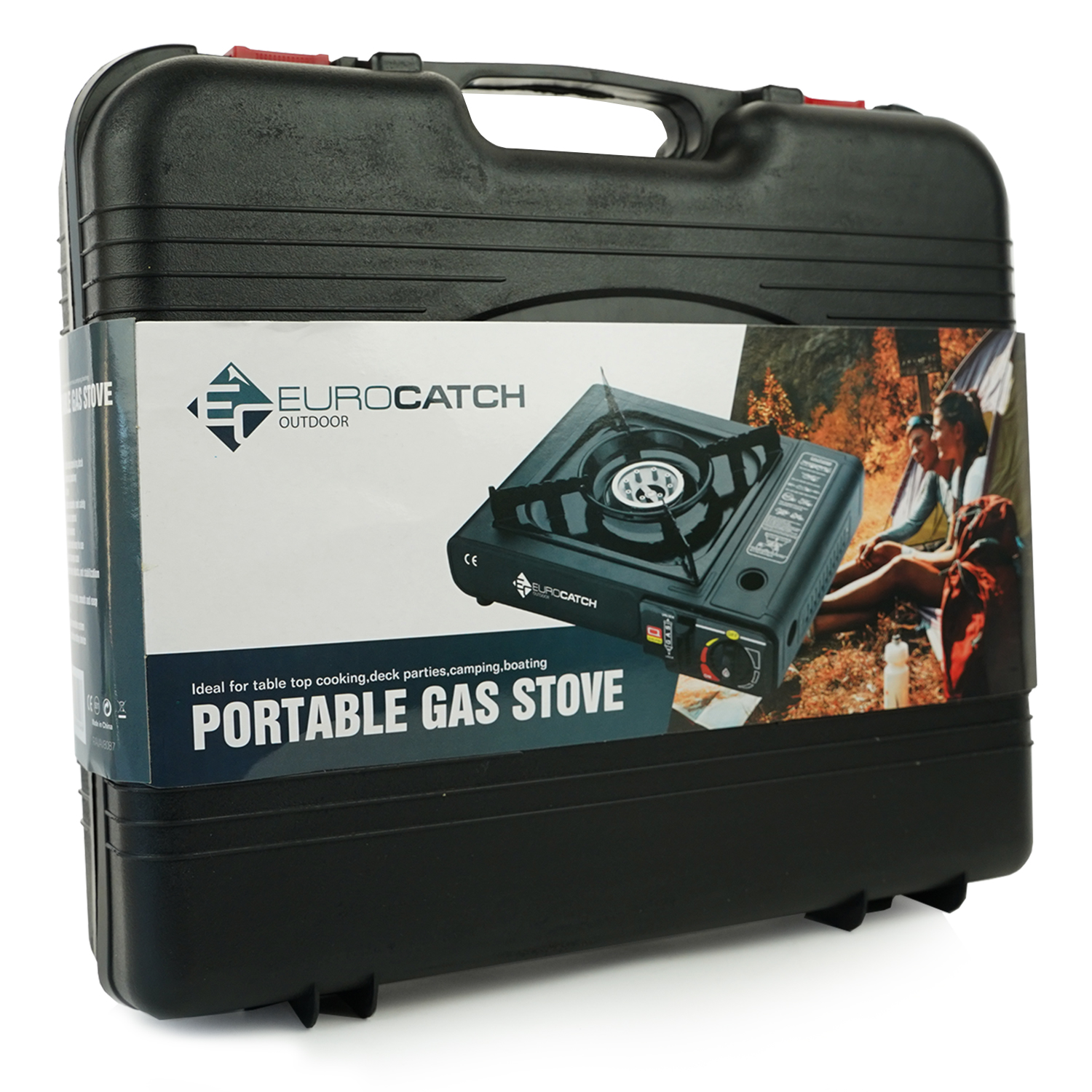 Eurocatch Gas Stove | Kooktoestel op gas | Incl. Elektronische ontsteking en Draagkoffer