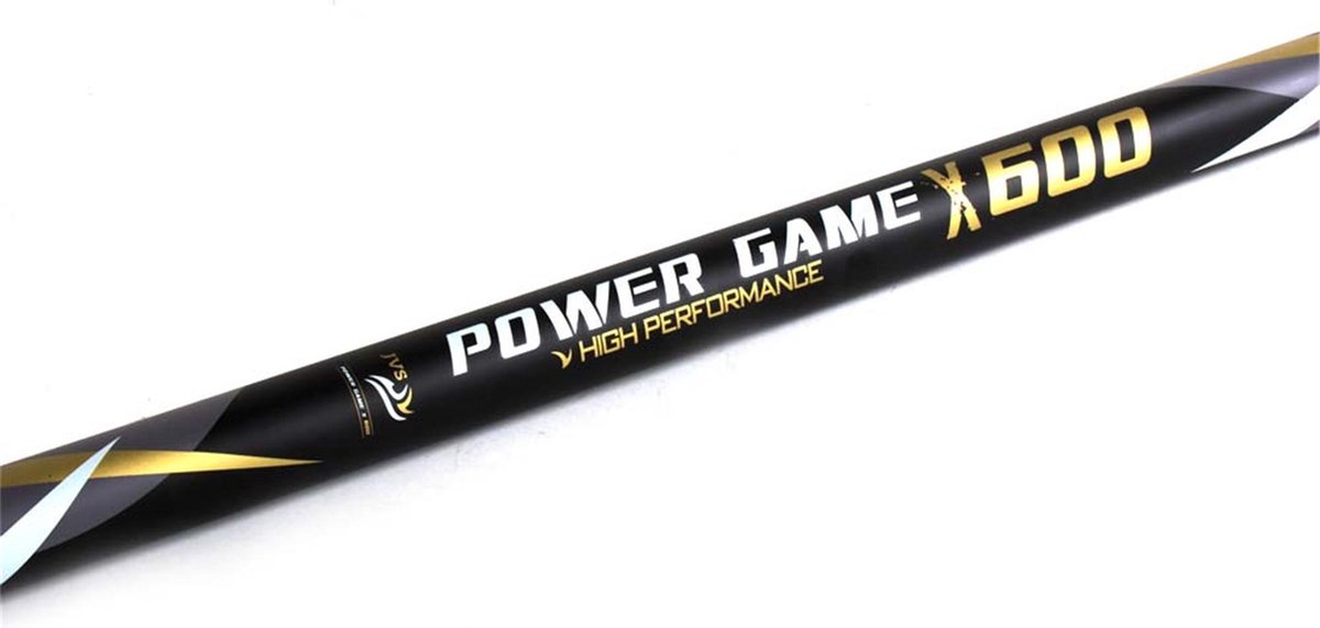 JVS Power Game X 600 | Vaste Hengel | 6.00m  Lang | Carbon Hengel | Vaste Stok met Holle Top