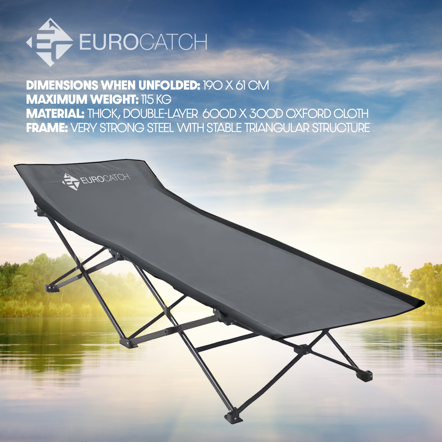 Eurocatch Campingstoel & Opvouwbaar Veldbed - Festival set - Campingset Eurocatch Campingstoel & Opvouwbaar Veldbed - Festival set - Campingset