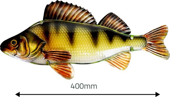 Eurocatch  Baars  Muurdecoratie - 40cm  - 3-D  Metaal en Glas - kunst -Cadeau Tip