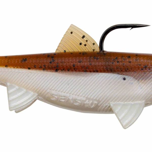 Senshu Real Fin Shad 8 Ready2Catch | Magic Motoroil | 8cm | 11g | 4 Stuks