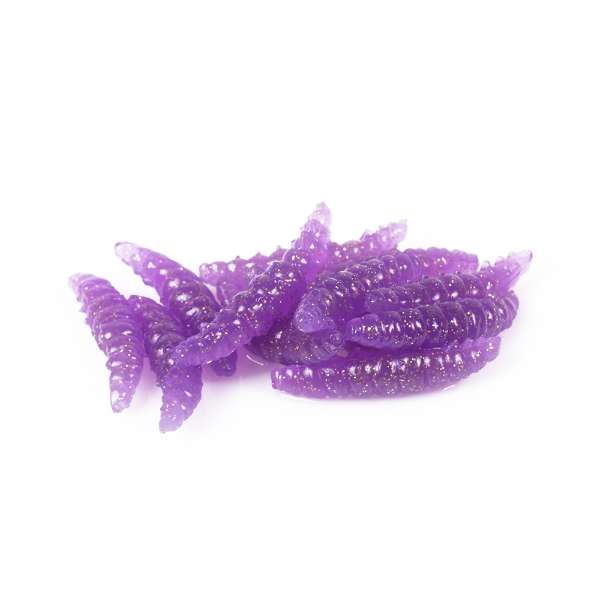 Libra Lures Larve | Purple Glitter | 3cm | 15 Stuks