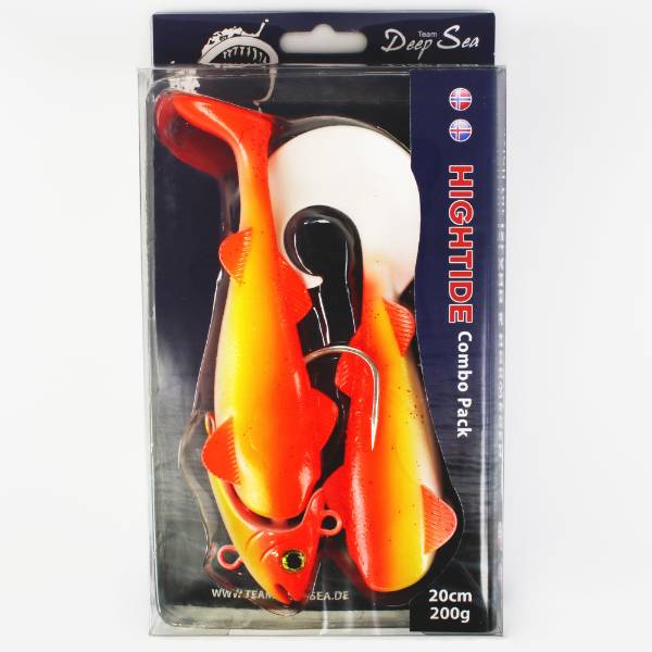 Team Deep Sea Gummifisch | Hightide Sea Shad  | UV Rotbarsch | 300g