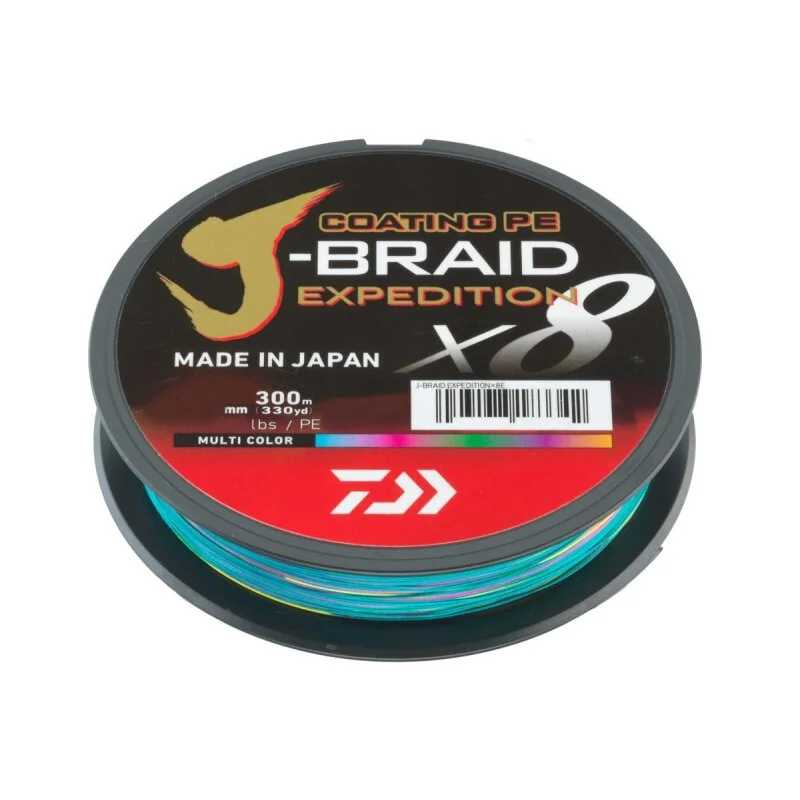 Daiwa J-Braid Expedition X8E - multi c. - 300m - 0.28mm